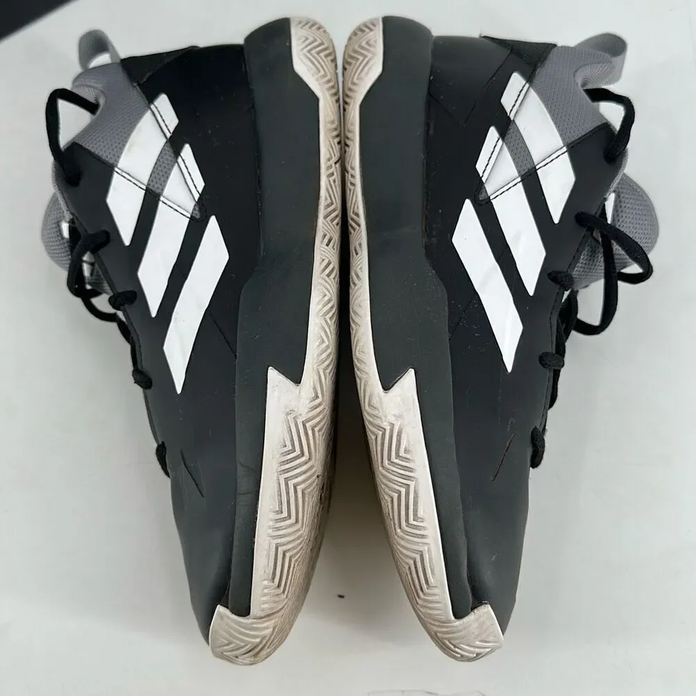 Adidas Cross Em Up Select J Boys‎ Lace Up Basketball Shoes Black White Size 6.5